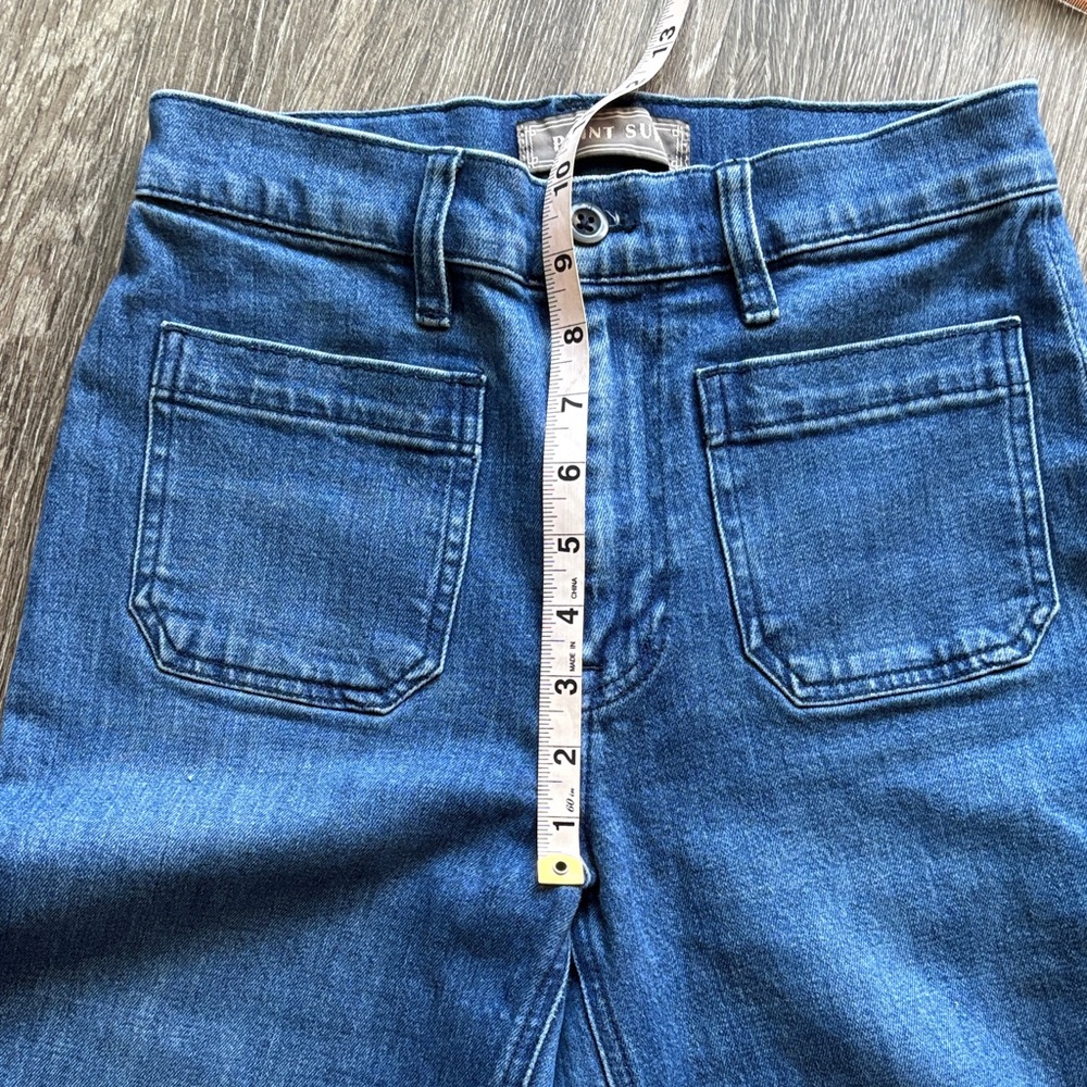 J. Crew Wide-Leg Crop Jeans in Medium Blue Denim - Picture 9 of 12